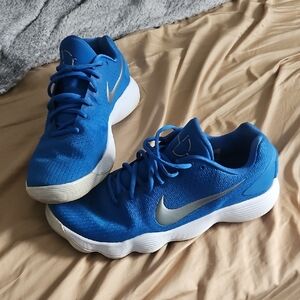 Nike Blue Sneakers with Metallic Swoosh